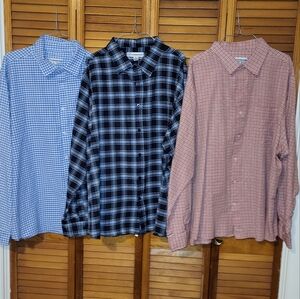 3 Men's Long Sleeve Button Down Shirts